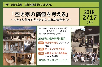三都連携事業シンポジウム「空き家の価値を考える」